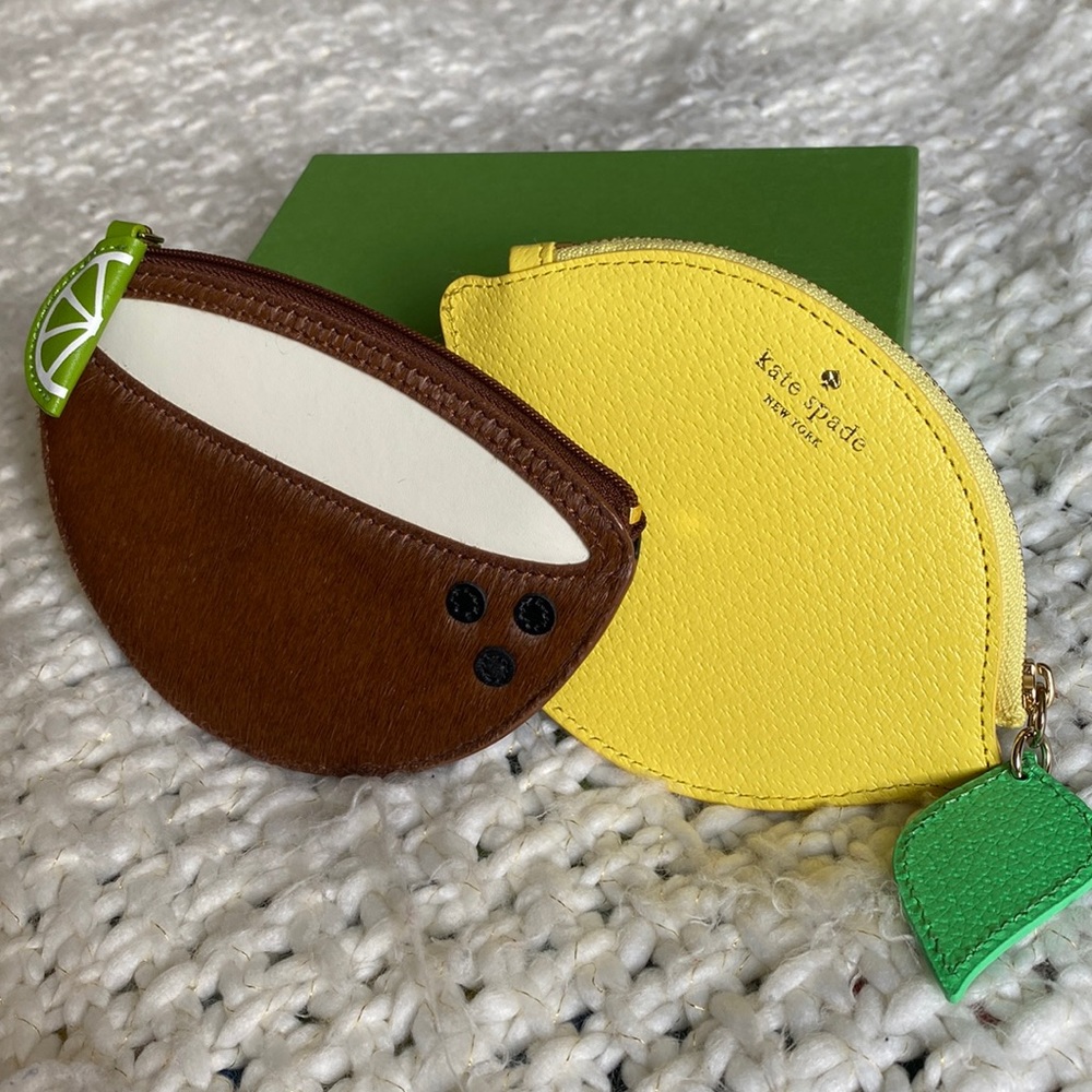Kate Spade Coconut & Lemon Coin Purses